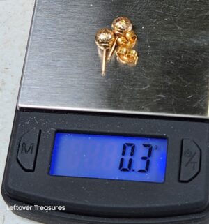 c150- 14k gold diamond-cut textured ball design - Image 3