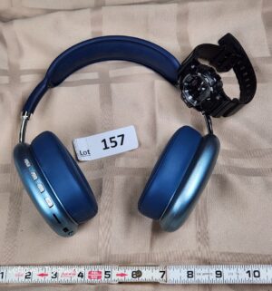 c157- Headphones, no charger. Casio watch