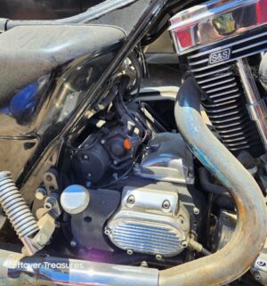 c165- 1994 Harley Davidson Road King Motorcyle & 1995 Bushtee Trailer. Pink Slip Transfer on Both - Image 12