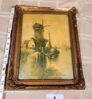d4- antique Dutch landscape print