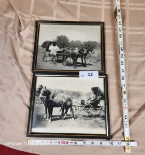 d12- vintage prints of horse-drawn carriages and carriages