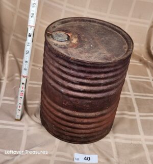 d40- antique metal blasting powder keg - Image 1