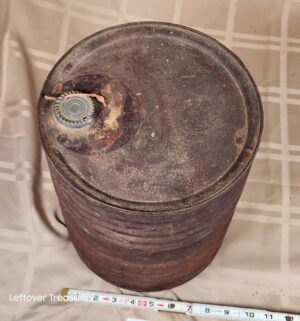 d40- antique metal blasting powder keg - Image 2