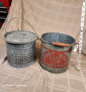 d45- Sport King galvanized minnow bucket