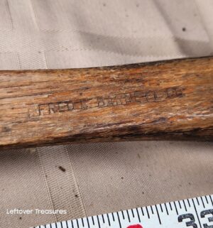 d62- 1950s French walnut vide-poche wantage rod, gauging rod, or dipping rule - Image 3