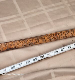 d62- 1950s French walnut vide-poche wantage rod, gauging rod, or dipping rule - Image 5