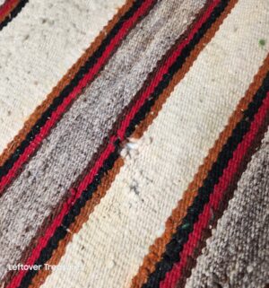 d82- handwoven striped Navajo style rug, likely used as a saddle blanket - Image 3