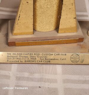d124- 1968 Inland Empire Rod-Custom Car Fair Trophy - Image 3