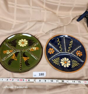 d180- vintage pottery plates, likely from Tlaquepaque, Mexico