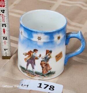 d178- 1800s Porcelain Mug Victoria Porcelain Factory