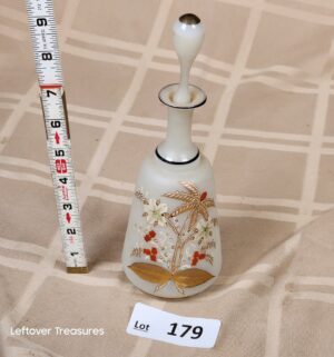 d179- 1800s Victorian Bristol glass perfume bottle