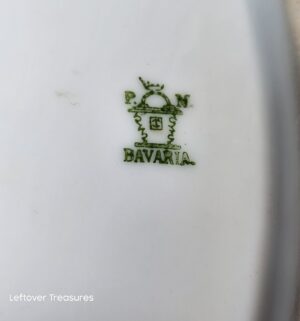d182- antique PM&M Bavaria porcelain tray features a portrait of Marshal Lefebvre - Image 4