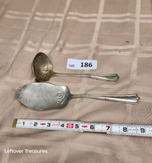 d186- vintage serving utensils. Tremont pattern introduced around 1927 by Wm. A. Rogers Ltd