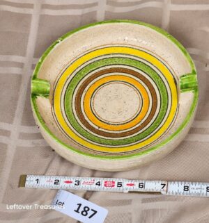 d187- Aldo Londi for Bitossi ceramic ashtray imported by Rosenthal Netter in Italy