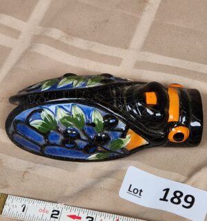 d189- French vintage small ceramic cicada planter - Image 2