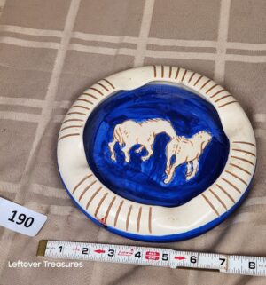 d190- Antique Horse Ashtray Made in Denmark