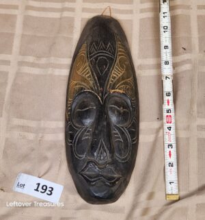 d193- vintage hand-carved wooden mask