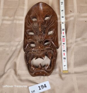 d194- vintage Filipino Bakunawa dragon wooden tribal mask