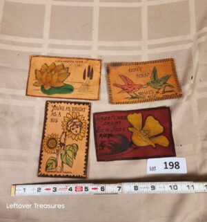 d198- vintage leather postcards