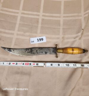 d199- vintage Mexican-style fighting knife. Stamped ORTIZ