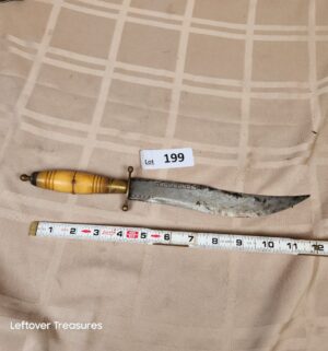 d199- vintage Mexican-style fighting knife. Stamped ORTIZ - Image 4