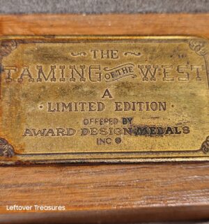 d213- Vintage 1981 The Taming West Belt Buckle Set by Award Design Medals - Image 4