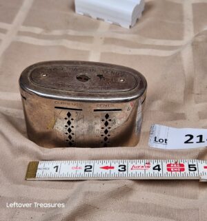 d214- antique State Bank of Venice promotional advertising coin bank - Image 1