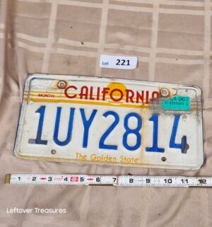 d221- California golden state plate