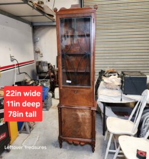 d233- Hastings Tudor Mahogany Edwardian antique cabinet - Image 1