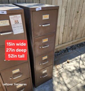 e15- letter size file cabinet