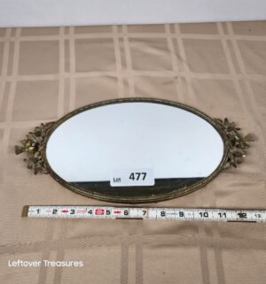 e477- vintage Matson ormolu mirror tray